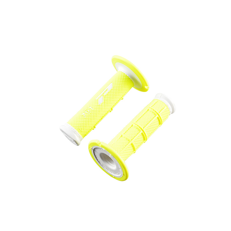 REVETEMENT/POIGNEE PROGRIP 791 BLANC/JAUNE FLUO (PR) DOUBLE DENSITE 115MM Revêtements et Poignées sur le site du spécialiste ...