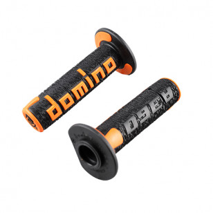 REVETEMENT/POIGNEE DOMINO A360 NOIR/ORANGE (PR) Revêtements et Poignées sur le site du spécialiste des deux roues O-TAKET.COM