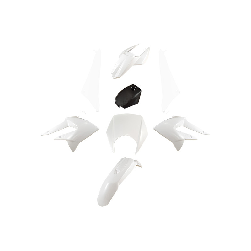 CARROSSERIE MOTO TUN'R KIT ADAPT. DERBI SENDA DRD RACING 2011→ / RCR / SMT 2011-2017 BLANC (6 PC) Carrosseries sur le site du...