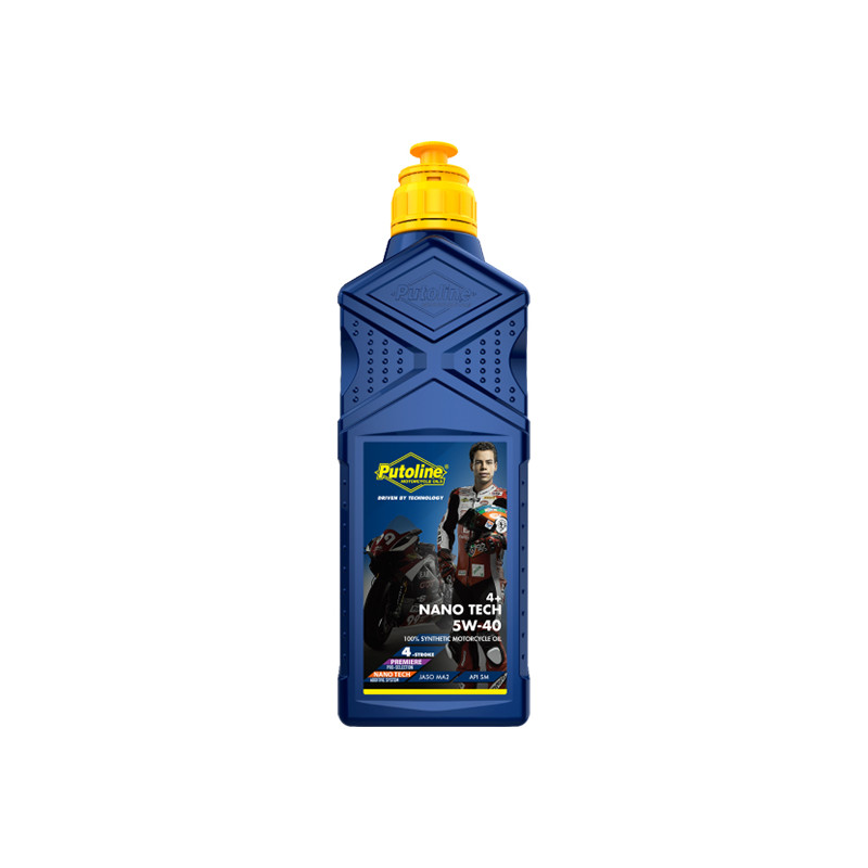 HUILE MOTEUR 4T PUTOLINE MOTO NANO TECH 4+ 5W40 100% SYNTHESE (1L) LUBRIFIANTS sur le site du spécialiste des deux roues O-TA...