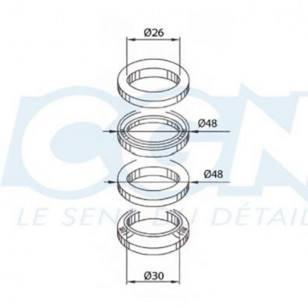 JEU DIRECTION MOTO TEKNIX ADAPT. X-POWER / TZR Fourches sur le site du spécialiste des deux roues O-TAKET.COM