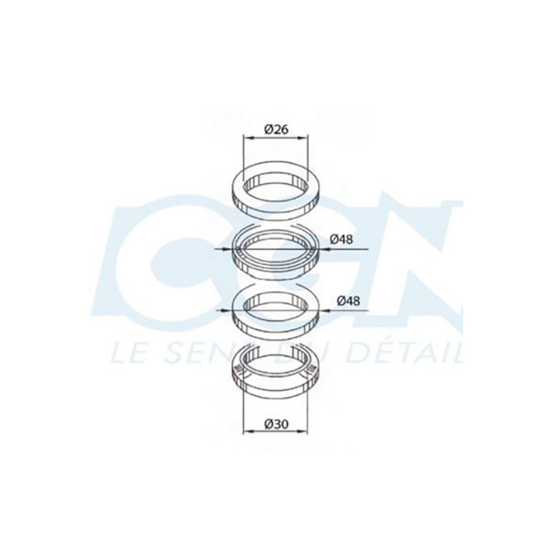 JEU DIRECTION MOTO TEKNIX ADAPT. X-POWER / TZR Fourches sur le site du spécialiste des deux roues O-TAKET.COM