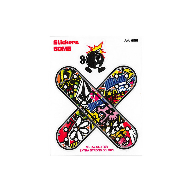 AUTOCOLLANT BOMBING PANSEMENT (10X12CM) SCOOTER sur le site du spécialiste des deux roues O-TAKET.COM