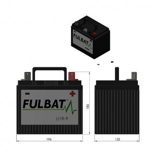 BATTERIE U1R-9 FULBAT 12V28AH LG195 L130 H180 300A (SLA - SANS ENTRETIEN - MOTOCULTURE) Batteries sur le site du spécialiste ...