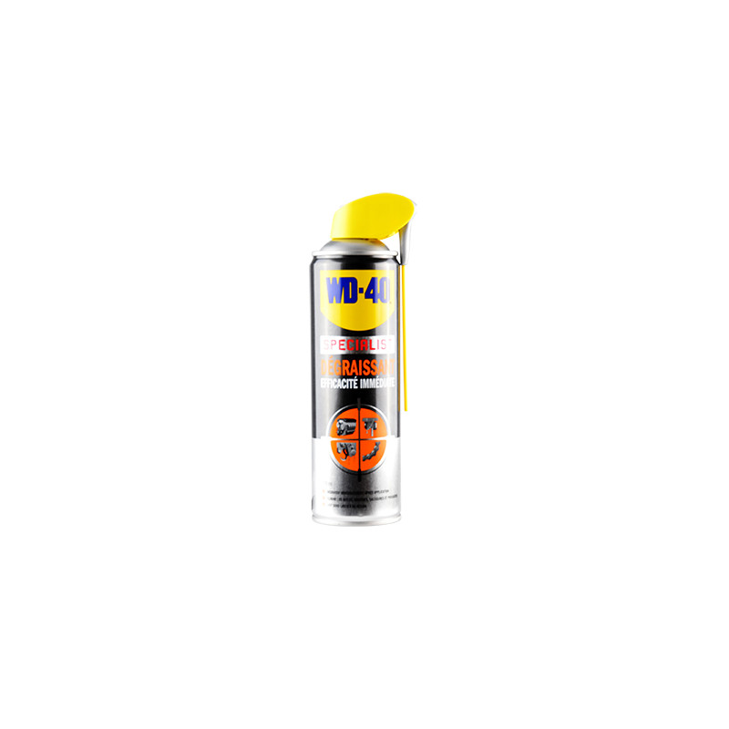 NETTOYANT/DEGRAISSANT SPECIALIST WD40 500ML (AEROSOL) JET DOUBLE POSITION ATELIER sur le site du spécialiste des deux roues O...