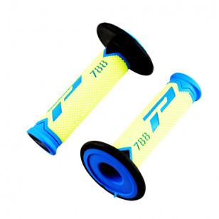 REVETEMENT/POIGNEE PROGRIP 788 BLEU/JAUNE FLUO/NOIR (PR) TRIPLE DENSITE 115MM Revêtements et Poignées sur le site du spéciali...