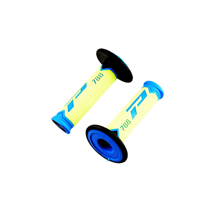 REVETEMENT/POIGNEE PROGRIP 788 BLEU/JAUNE FLUO/NOIR (PR) TRIPLE DENSITE 115MM Revêtements et Poignées sur le site du spéciali...