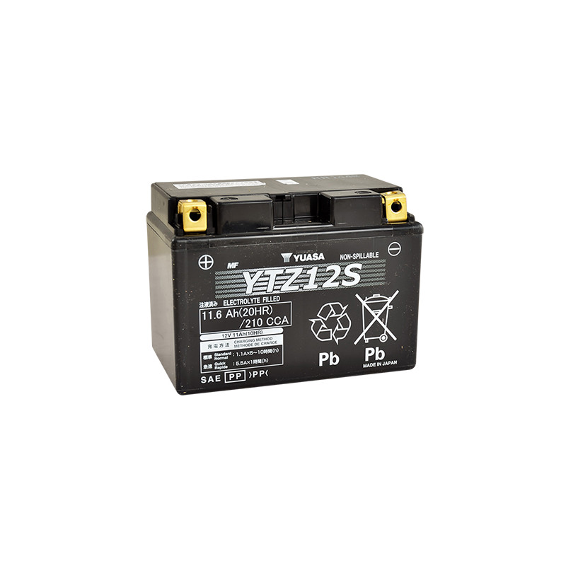 BATTERIE YTZ12S YUASA 12V11.6AH GEL SANS ENTRETIEN LG150 L87 H110 - ACTIVE USINE Batteries sur le site du spécialiste des deu...