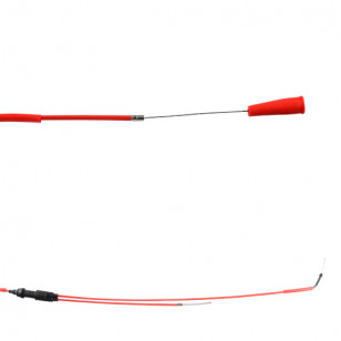 TRANSMISSION / CABLE GAZ MOTO DOPPLER TEFLON ADAPT. DERBI SENDA / SMT / RCR / SX50 EURO3 / 4 ROUGE Câbles et Transmissions su...