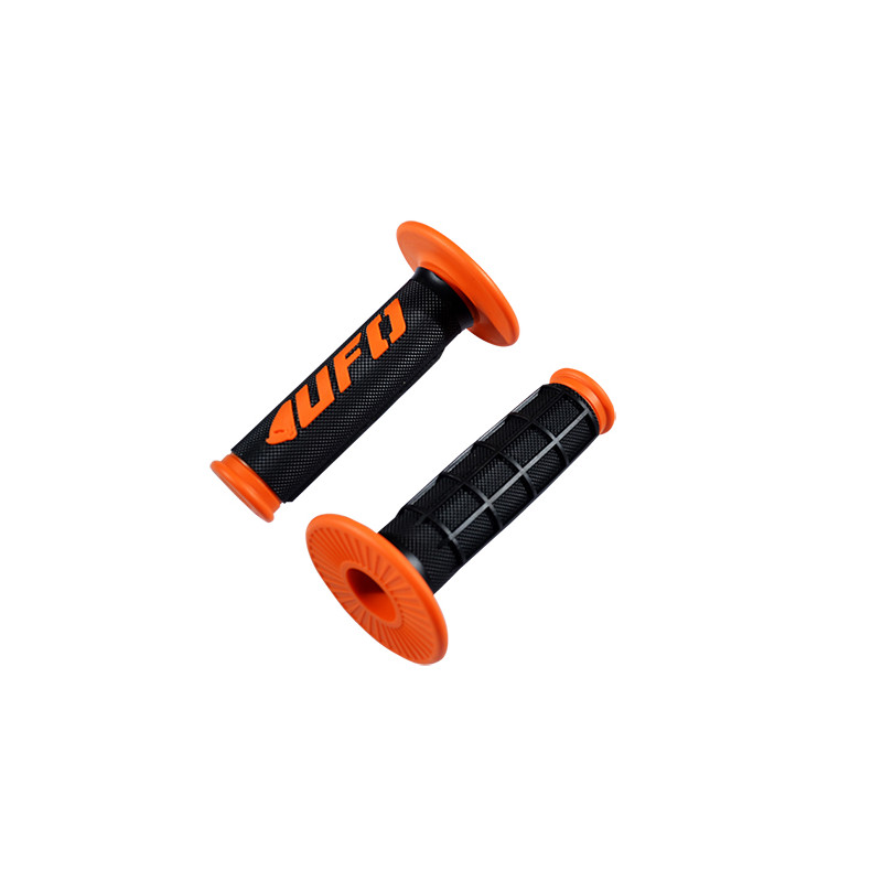 REVETEMENT/POIGNEE UFO CHALLENGER NOIR/ORANGE (PR) 50 À BOITE sur le site du spécialiste des deux roues O-TAKET.COM