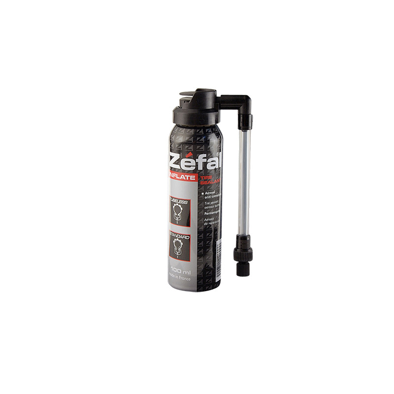 BOMBE ANTI-CREVAISON VELO ZEFAL 100ML (RACCORD FLEXIBLE) ATELIER sur le site du spécialiste des deux roues O-TAKET.COM
