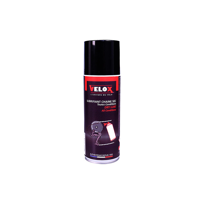 HUILE/LUBRIFIANT CHAINE VELOX CONDITION SECHE (AEROSOL 200 ML) ATELIER sur le site du spécialiste des deux roues O-TAKET.COM