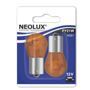 LAMPE/AMPOULE 12V 21W (BAU15S ERGOT DECALE) NEOLUX CLIGNOTANT ORANGE (BLISTER DE 2) SCOOTER sur le site du spécialiste des de...