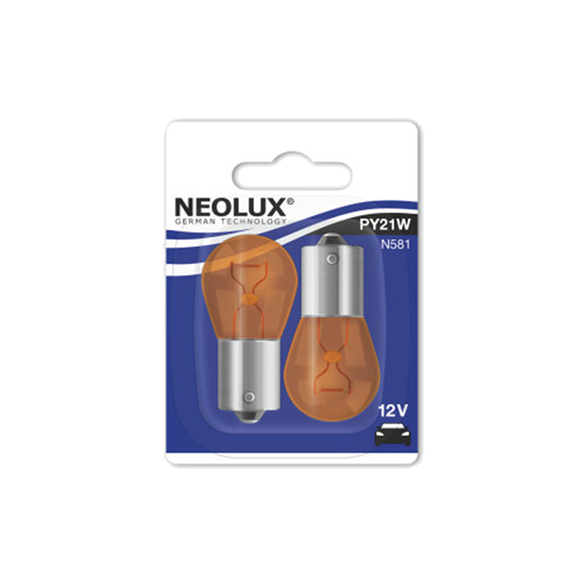 LAMPE/AMPOULE 12V 21W (BAU15S ERGOT DECALE) NEOLUX CLIGNOTANT ORANGE (BLISTER DE 2) SCOOTER sur le site du spécialiste des de...