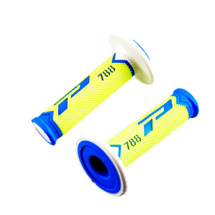 REVETEMENT/POIGNEE PROGRIP 788 BLEU/JAUNE FLUO/BLANC (PR) TRIPLE DENSITE 115MM Revêtements et Poignées sur le site du spécial...