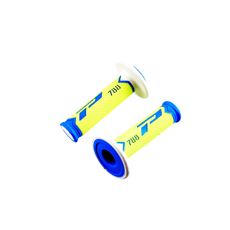 REVETEMENT/POIGNEE PROGRIP 788 BLEU/JAUNE FLUO/BLANC (PR) TRIPLE DENSITE 115MM Revêtements et Poignées sur le site du spécial...