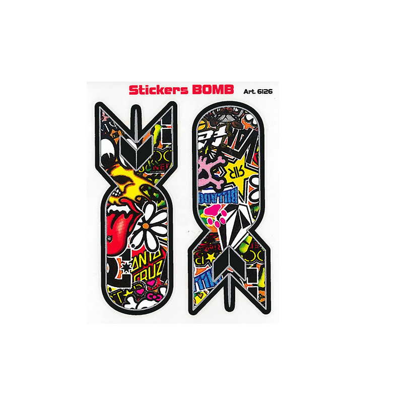 AUTOCOLLANT BOMBING BOMBE (10X12CM) SCOOTER sur le site du spécialiste des deux roues O-TAKET.COM