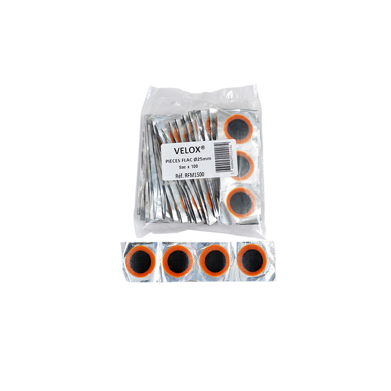 NECESSAIRE REP/RUSTINE VELOX RONDE D25MM (SACHET 100 PIECES) ATELIER sur le site du spécialiste des deux roues O-TAKET.COM