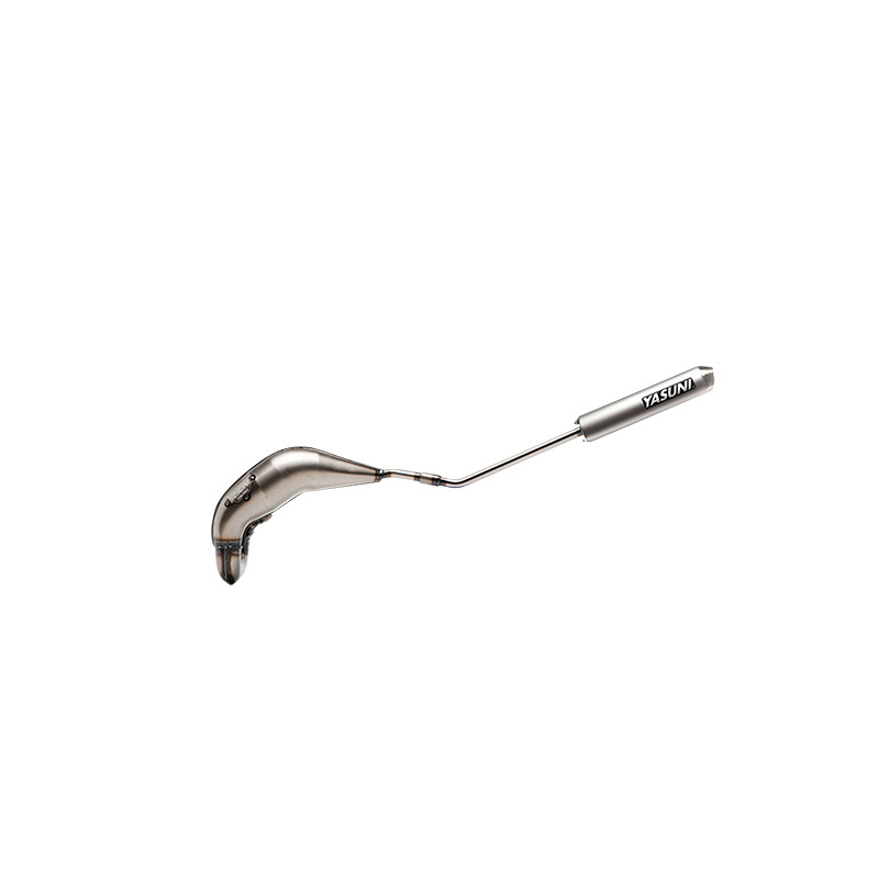 POT MOTO YASUNI CROSS ADAPT. DERBI SENDA R/SM 2000→ SIL MAX ALU (2 PARTIES) - HAUT GAUCHE Échappements sur le site du spécial...