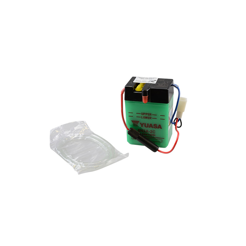 BATTERIE 6N2A-2C YUASA 6V2.1AH CLASSIC L70X47 H106 - LIVREE SANS ACIDE Batteries sur le site du spécialiste des deux roues O-...
