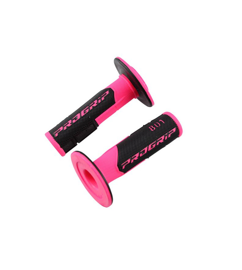 REVETEMENT/POIGNEE PROGRIP 801 NOIR/ROSE (PR) DOUBLE DENSITE 115MM Revêtements et Poignées sur le site du spécialiste des deu...