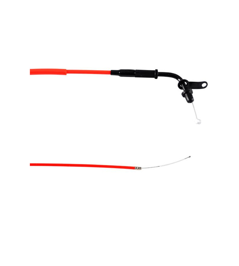 TRANSMISSION / CABLE GAZ SCOOTER DOPPLER TEFLON ADAPT. BOOSTER / BW'S 2004→ COMPLETE - ROUGE Câbles et Transmissions sur le s...