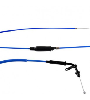 TRANSMISSION / CABLE GAZ SCOOTER DOPPLER TEFLON ADAPT. BOOSTER / BW'S 2004→ COMPLETE - BLEU Câbles et Transmissions sur le si...