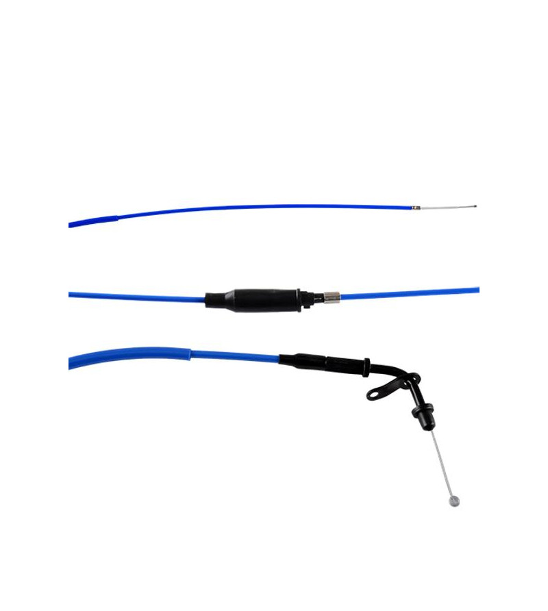 TRANSMISSION / CABLE GAZ SCOOTER DOPPLER TEFLON ADAPT. BOOSTER / BW'S 2004→ COMPLETE - BLEU Câbles et Transmissions sur le si...