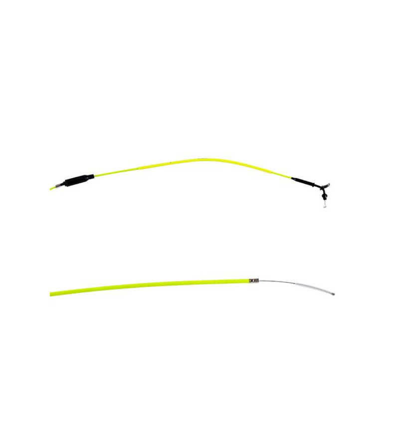 TRANSMISSION / CABLE GAZ SCOOTER DOPPLER TEFLON ADAPT. BOOSTER / BW'S 2004→ COMPLETE JAUNE FLUO Câbles et Transmissions sur l...