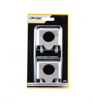 PONTET REHAUSSE GUIDON MECABOITE/MOTO DOPPLER ALU ARGENT GUIDON 28.6MM(CROSS/ENDURO) (X2