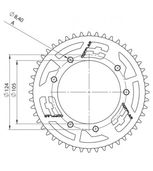 COURONNE MECABOITE 13 DOPPLER ADAPT. SENDA 00/MRT/XP6/RS3 420 53DTS D105 3X2 ALU ROUGE