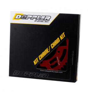 KIT CHAINE DOPPLER ALU ADAPT. DERBI SENDA 2000→ / GILERA SMT / RCR / RX / SX (14X53) D105 ROUGE Kits chaînes sur le site du s...
