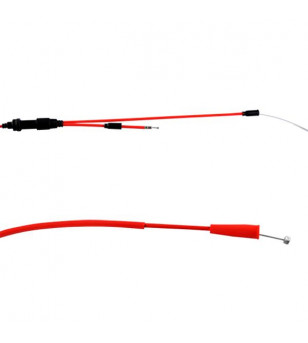 TRANSMISSION / CABLE GAZ MOTO DOPPLER TEFLON ADAPT. SHERCO SE-R / SM-R / HRD 2006→ - ROUGE Câbles et Transmissions sur le sit...