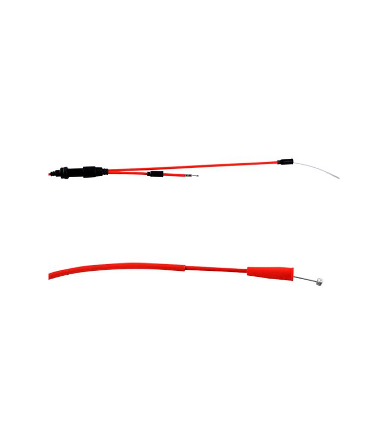 TRANSMISSION / CABLE GAZ MOTO DOPPLER TEFLON ADAPT. SHERCO SE-R / SM-R / HRD 2006→ - ROUGE Câbles et Transmissions sur le sit...