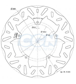 DISQUE FREIN MAXI SCOOTER AV POLINI WAVE ADAPT. 125 / 300 / 500 PIAGGIO / GILERA (D.260) Disques sur le site du spécialiste d...