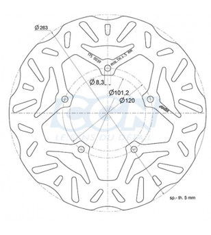 DISQUE FREIN MAXI SCOOTER AV POLINI WAVE ADAPT. 125/400/500 PEUGEOT SATELIS (D.263)