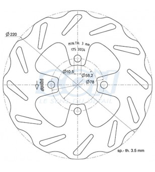 DISQUE FREIN MAXI SCOOTER AV POLINI WAVE ADAPT. 125 HONDA PCX (D.220)