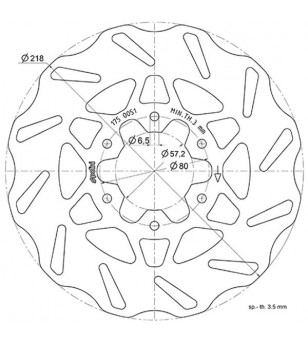 DISQUE FREIN MECABOITE/MOTO AR POLINI WAVE ADAPT. DERBI SENDA DRD/RX/SX/SENDA 125 (D.218)