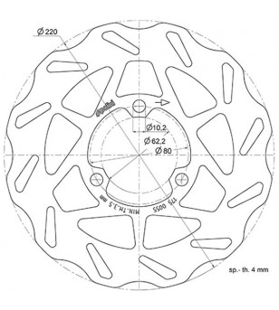 DISQUE FREIN MECABOITE AR POLINI ADAPT. HONDA CRE (D.220 WAVE)