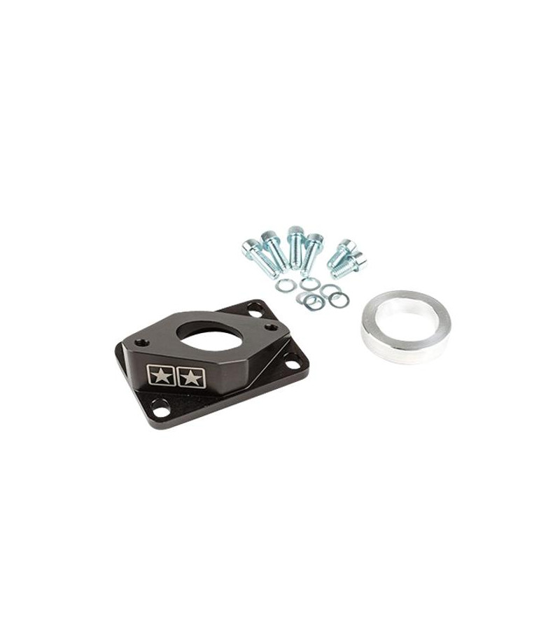 PIPE ADMISSION MOTO STAGE6 R/T HIGH FLOW ADAPT. AM6 / DERBI 28MM OVALE POUR CARBU PWK - NOIR Admissions sur le site du spécia...