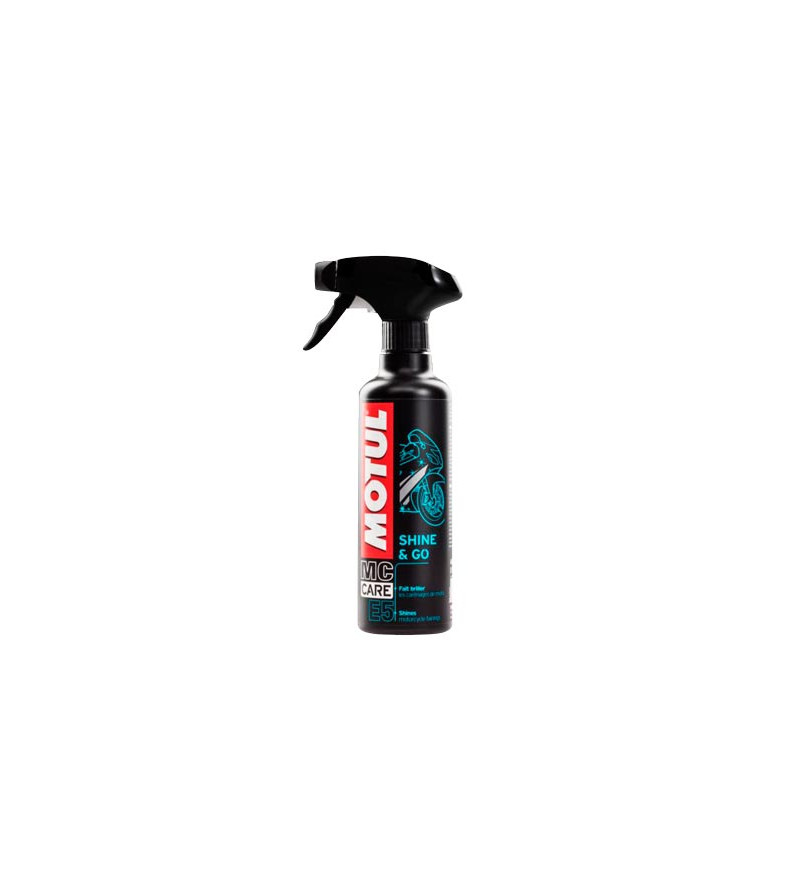 NETTOYANT PLASTIQUE MOTO/SCOOTER MOTUL E5 SHINE & GO (PULVERISATEUR 400ML)