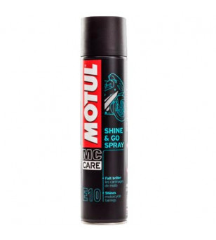 NETTOYANT PLASTIQUE MOTO/SCOOTER MOTUL E10 SHINE & GO SPRAY (AEROSOL 400ML)