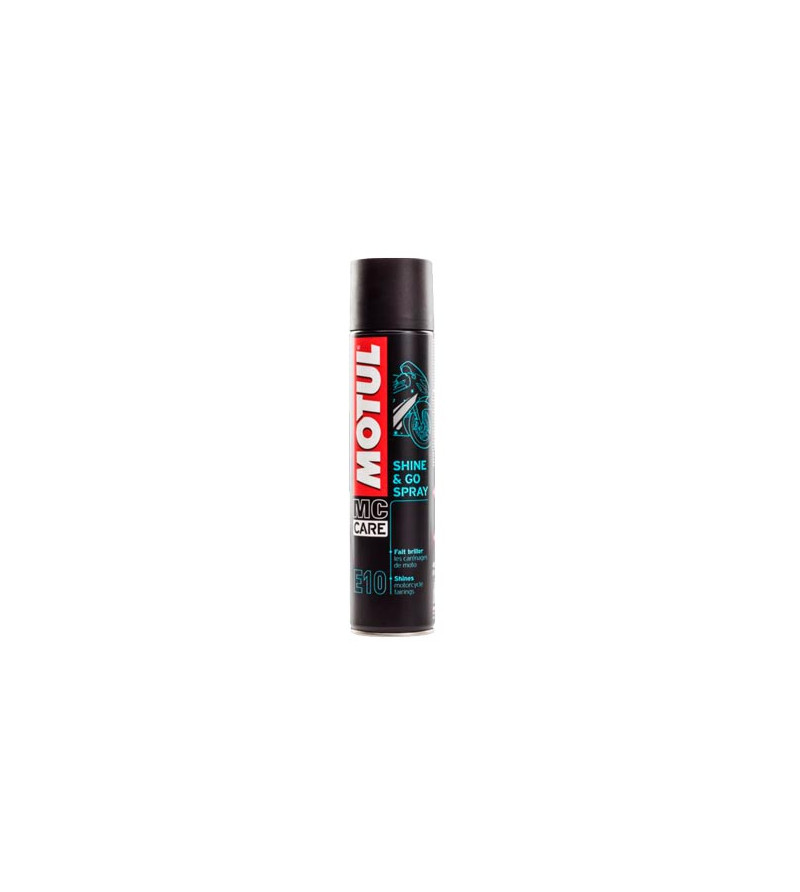 NETTOYANT PLASTIQUE MOTO/SCOOTER MOTUL E10 SHINE & GO SPRAY (AEROSOL 400ML)