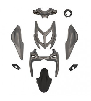 CARROSSERIE SCOOTER TUN'R KIT ADAPT. NITRO/AEROX 2013-  NOIR/GRIS (9 PIECES) TYPE ORIGINE