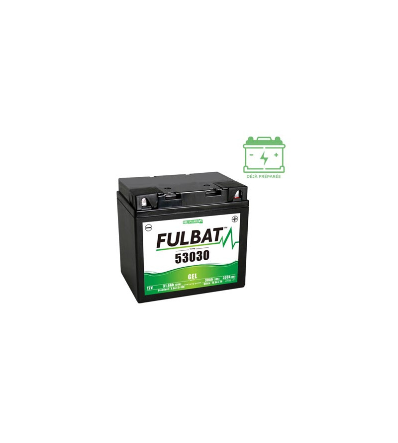 BATTERIE 53030 FULBAT 12V30AH LG186 L130 H171 (GEL - SANS ENTRETIEN) - ACTIVEE USINE Batteries sur le site du spécialiste des... BATTERIE 53030 FULBAT 12V30AH LG186 L130 H171 (GEL - SANS ENTRETIEN) - ACTIVEE USINE Batteries sur le site du spécialiste des...