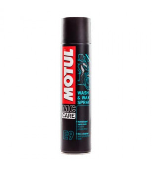 NETTOYANT MOTO/SCOOTER MOTUL A SEC E9 WASH & WAX SPRAY  (AEROSOL 400 ML)