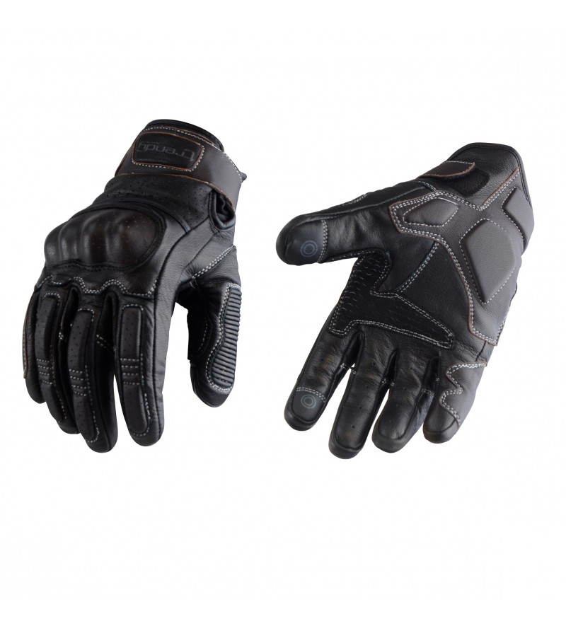 GANT TRENDY ETE GT525 - ACRE CUIR NOIR/MARRON T 09 (PR) M - EPI 1 KP Gants Été sur le site du spécialiste des deux roues O-TA...