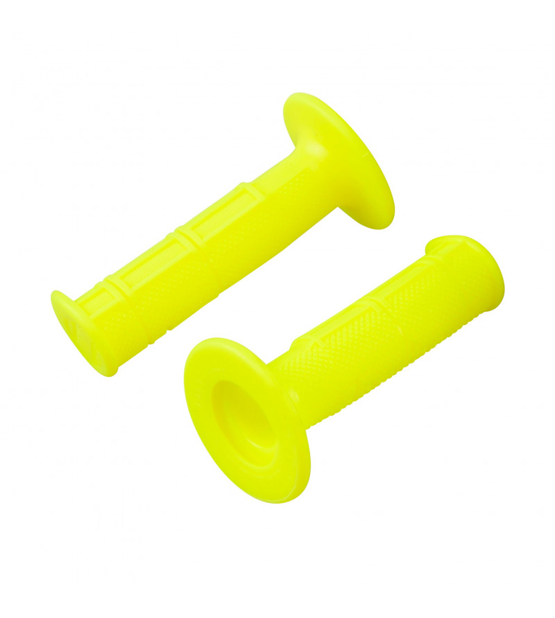 REVETEMENT/POIGNEE DOMINO JAUNE FLUO (PR) 118MM Revêtements et Poignées sur le site du spécialiste des deux roues O-TAKET.COM