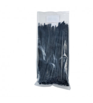 COLLIER RILSAN PLASTIQUE NOIR LONG 3,6X250 MM (X100)