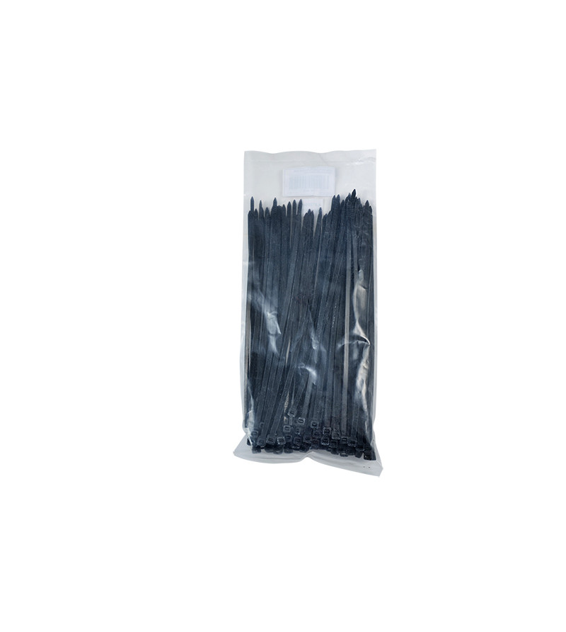 COLLIER RILSAN PLASTIQUE NOIR LONG 3,6X250 MM (X100)